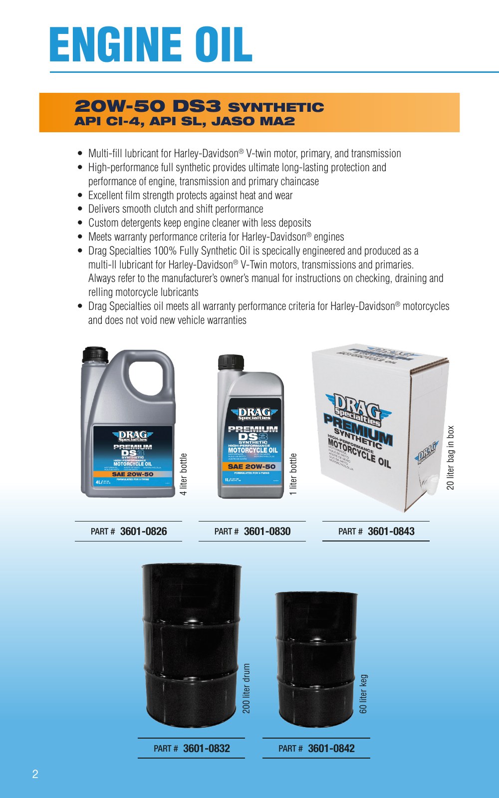 Drag Specialties Oils and Fluids, page 4