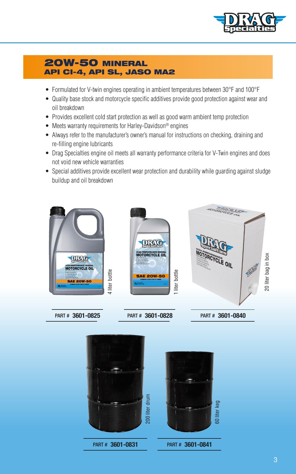 Drag Specialties Oils and Fluids, страница 5