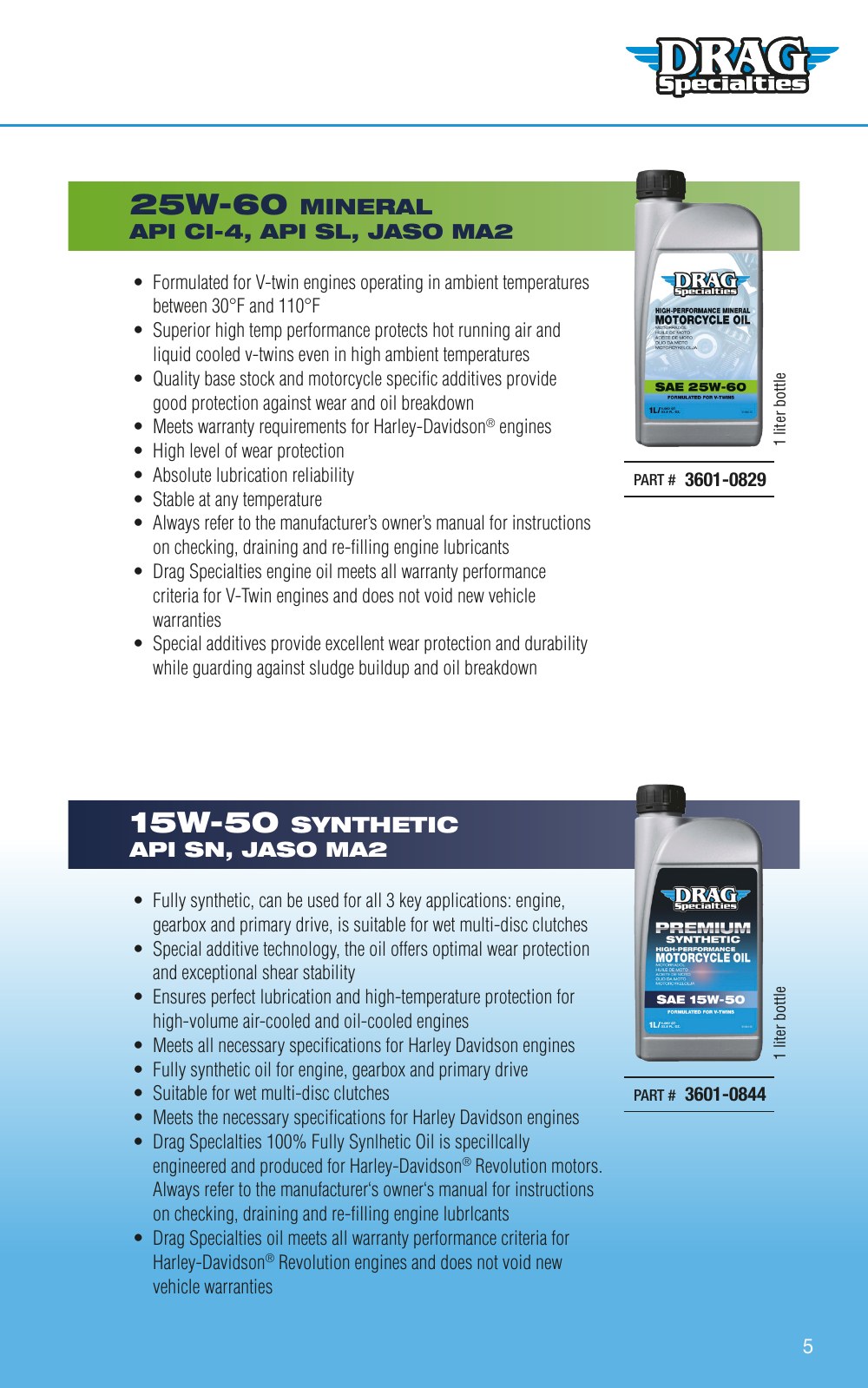 Drag Specialties Oils and Fluids, страница 7