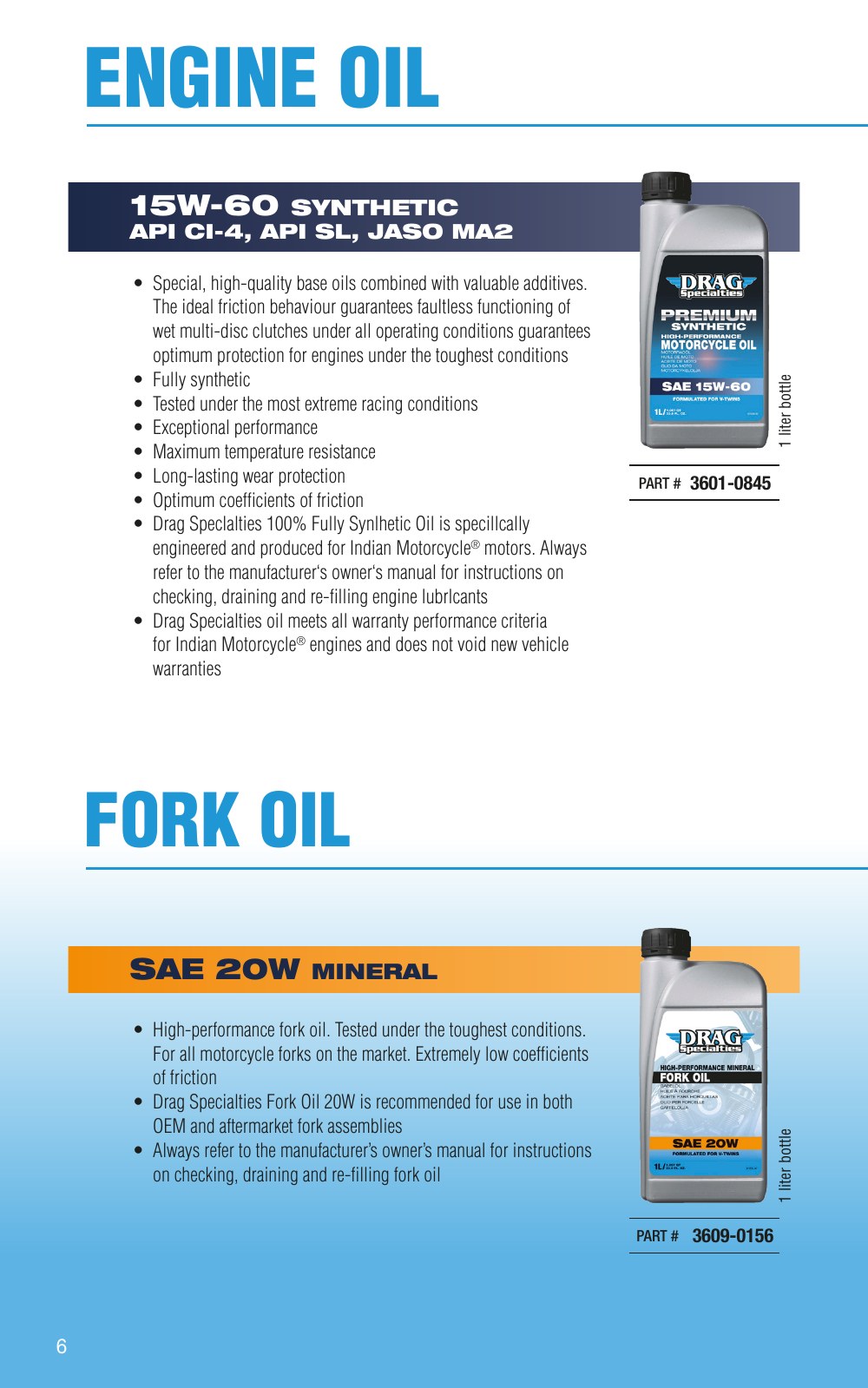 Drag Specialties Oils and Fluids, page 8