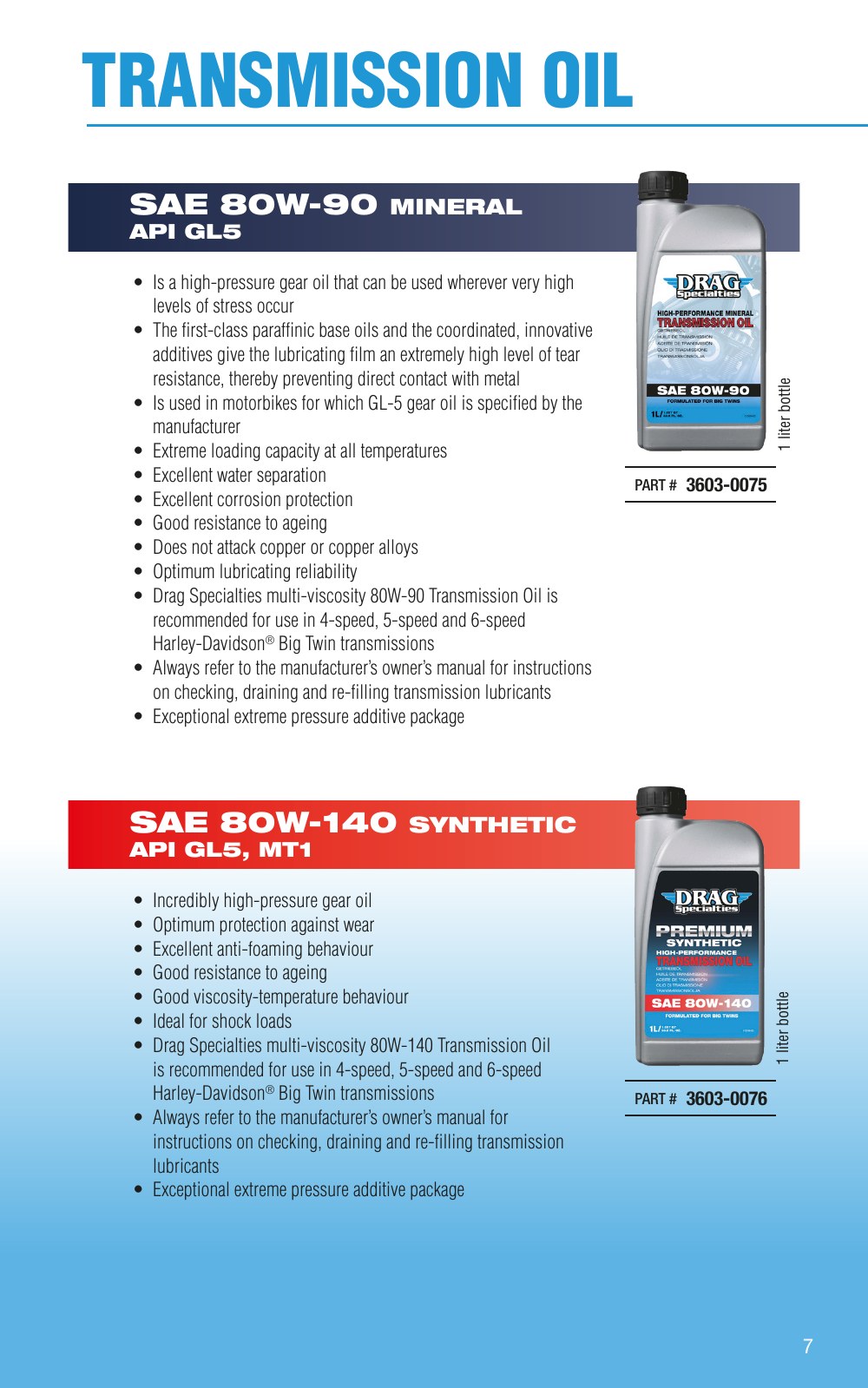 Drag Specialties Oils and Fluids, страница 9