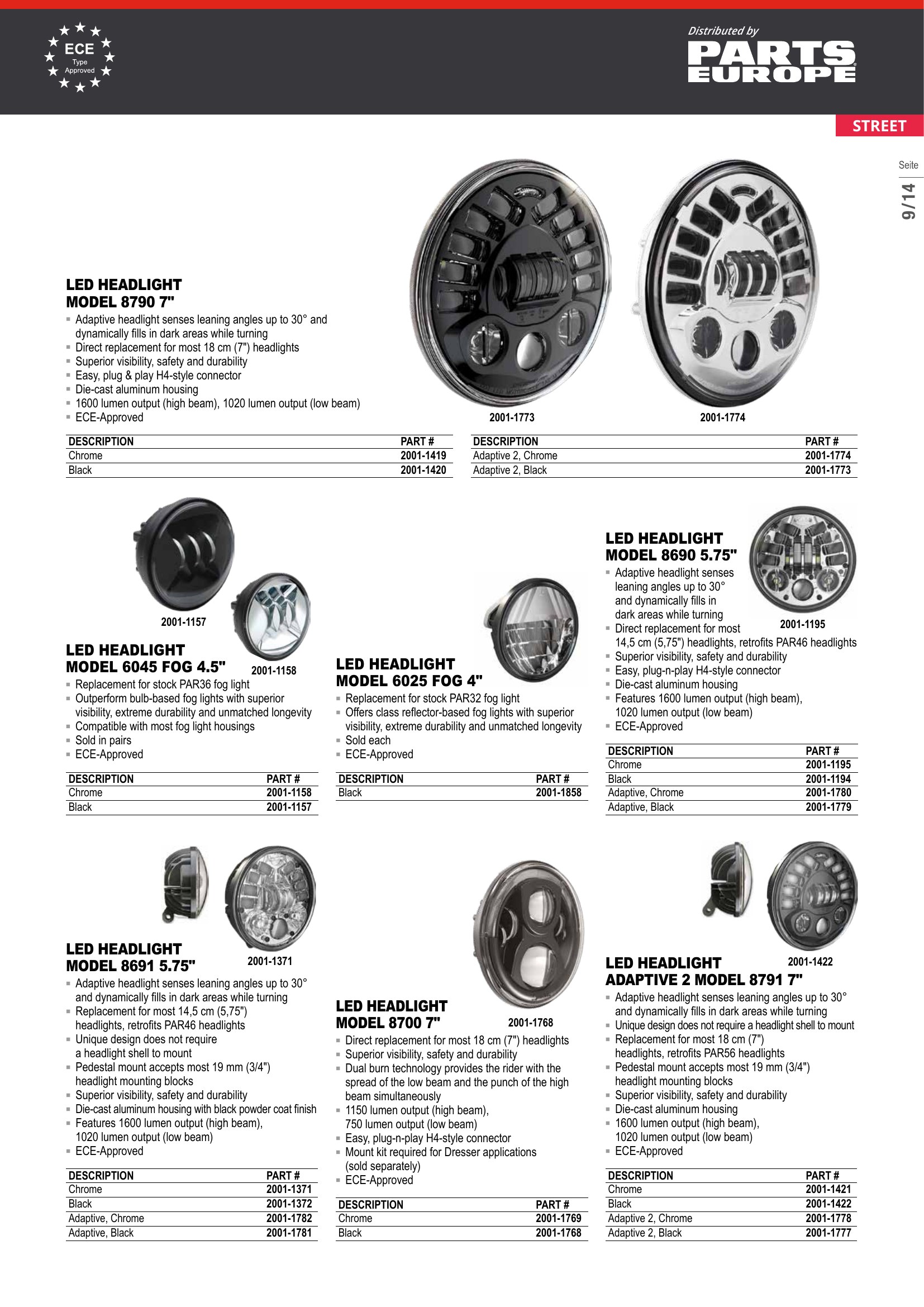 J.W. Speaker LED Headlights, page 9