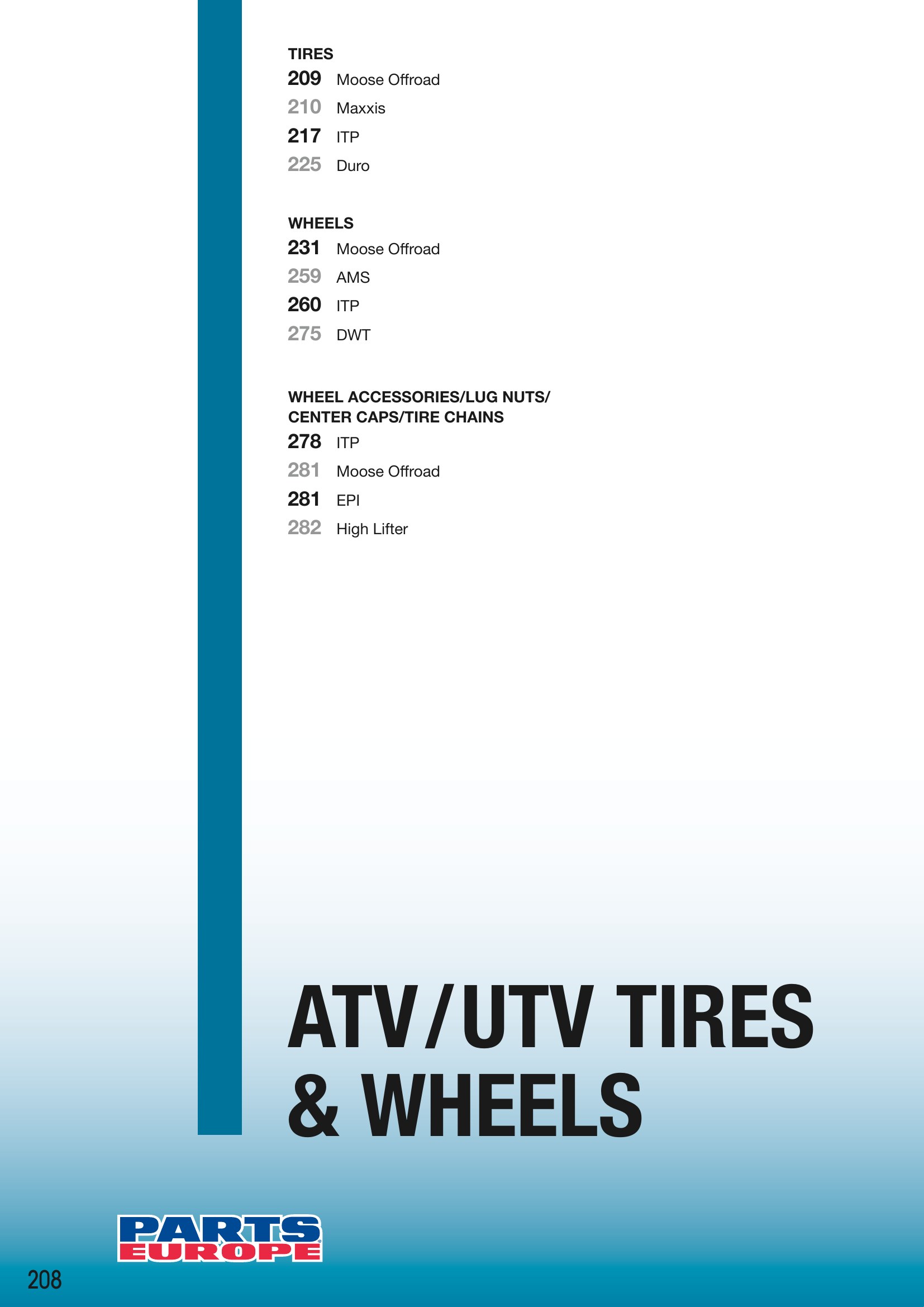 Tires, Tools & Chemicals, page 208
