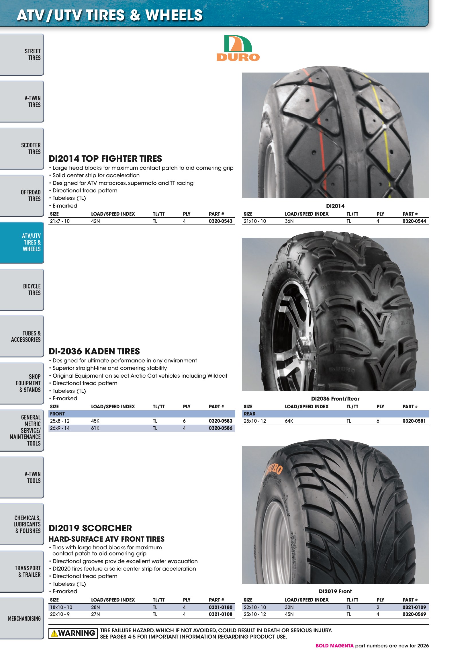 Tires, Tools & Chemicals, page 230
