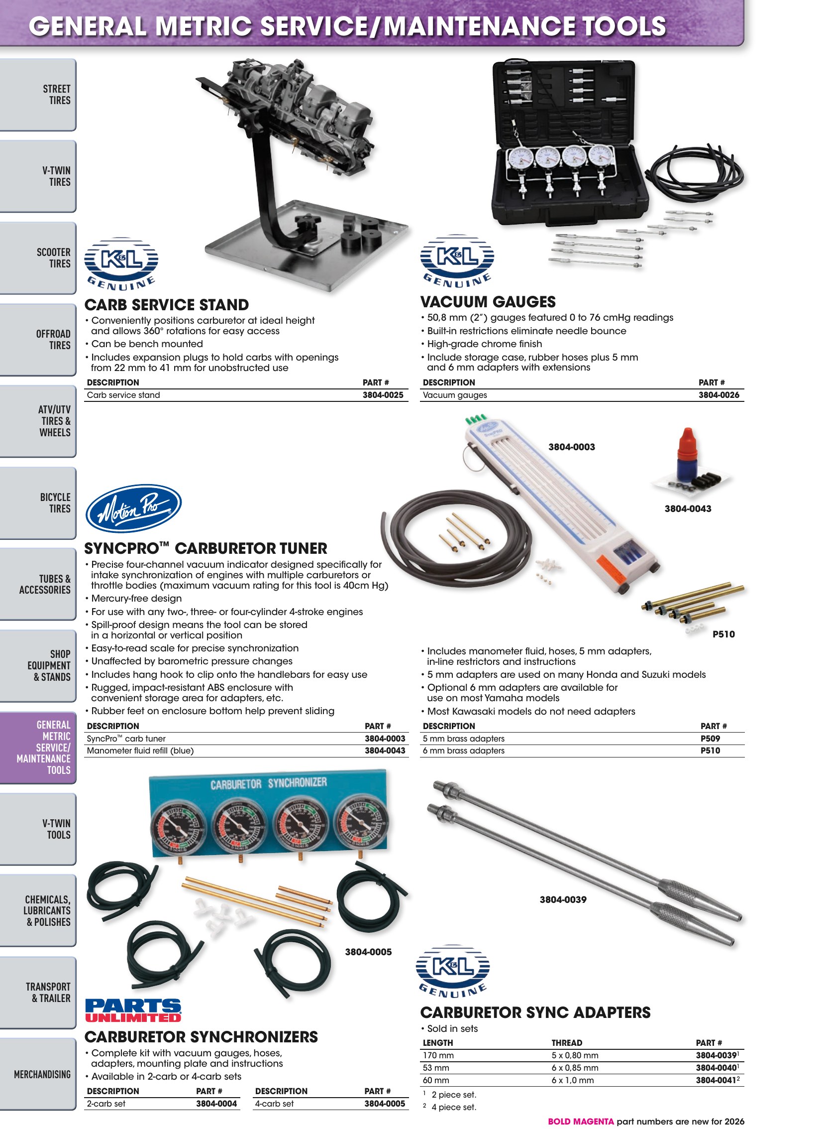 Tires, Tools & Chemicals, page 402