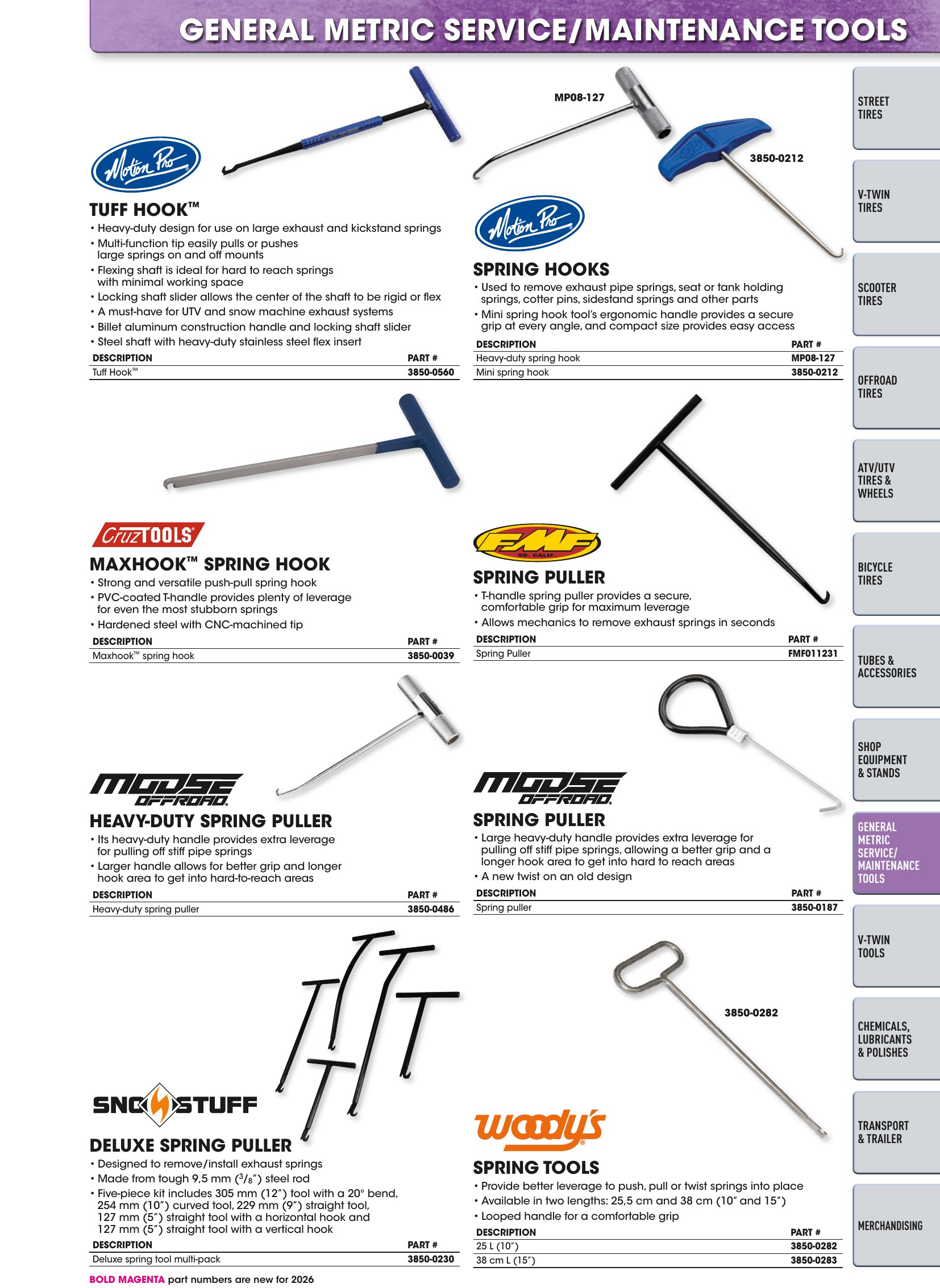 Tires, Tools & Chemicals, page 407