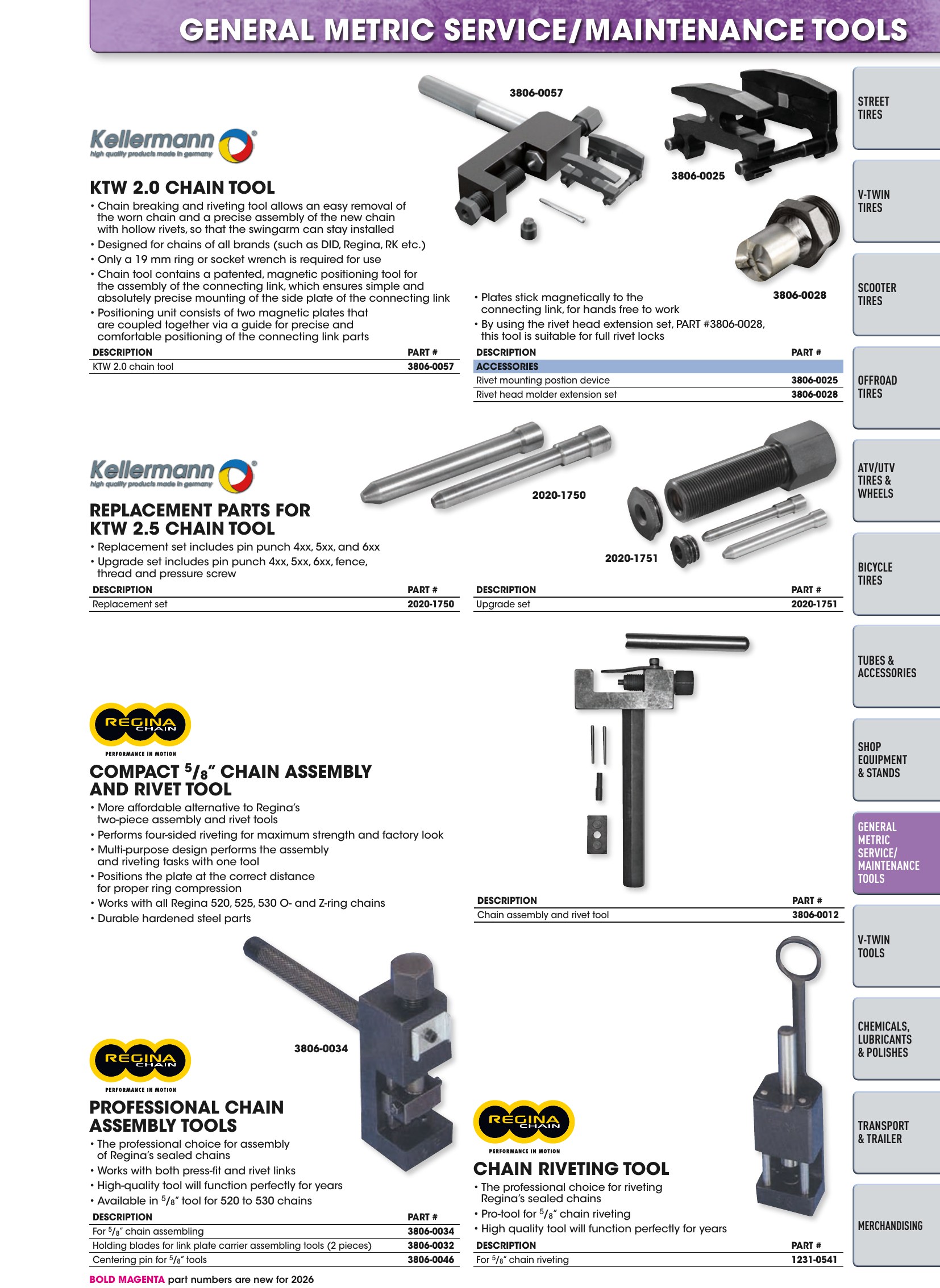 Tires, Tools & Chemicals, page 419