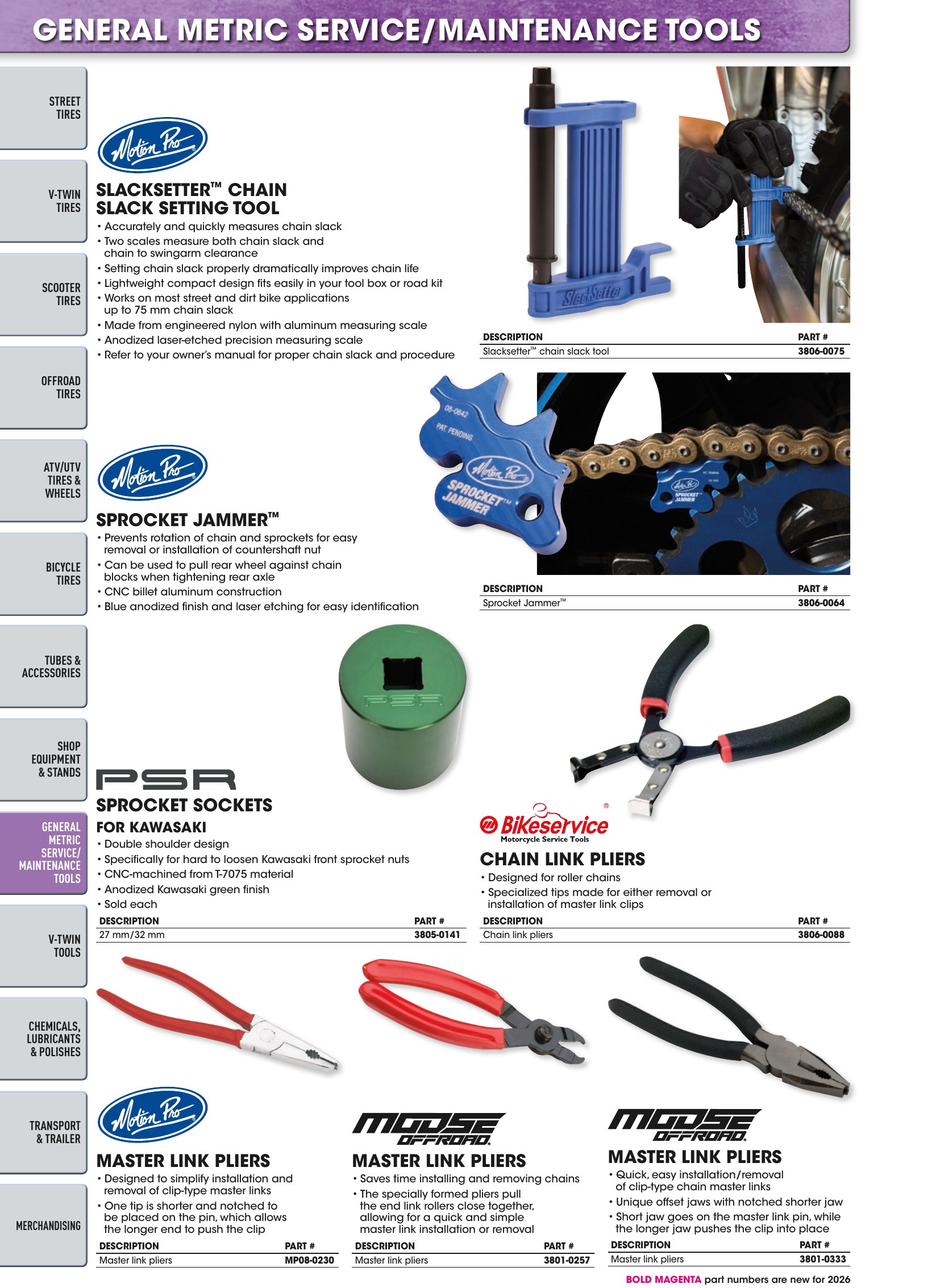 Tires, Tools & Chemicals, page 422