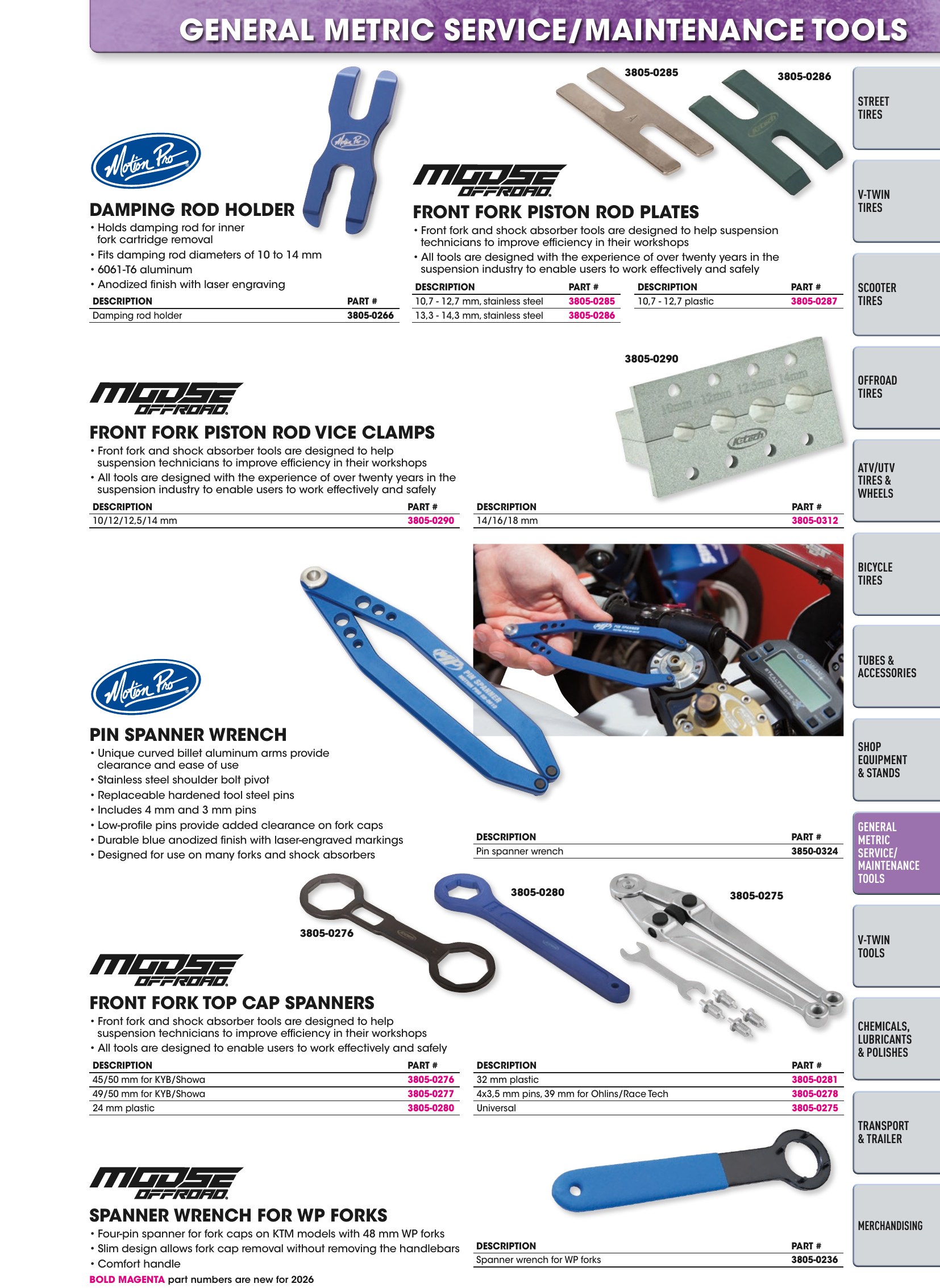 Tires, Tools & Chemicals, page 429