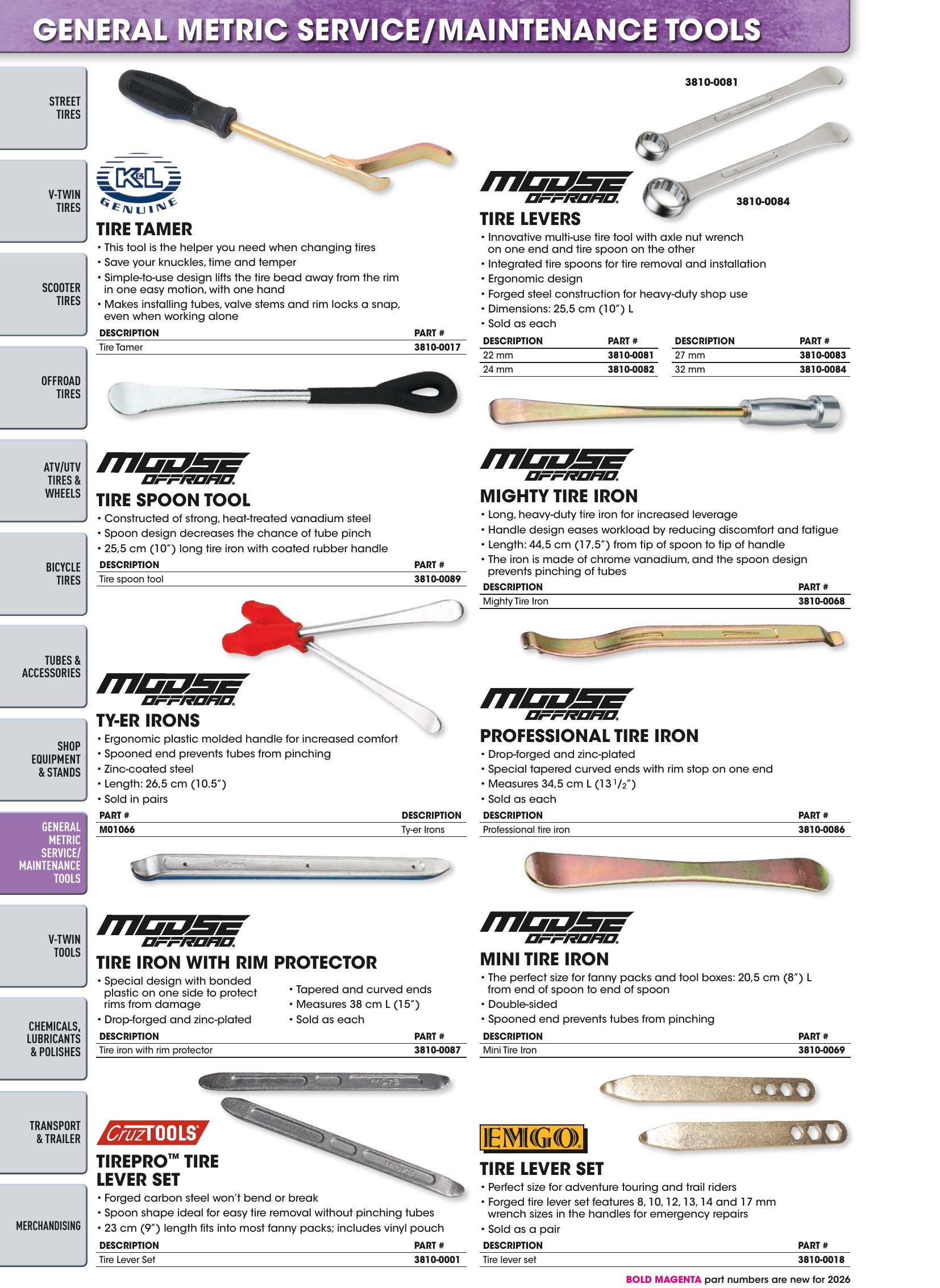Tires, Tools & Chemicals, page 444