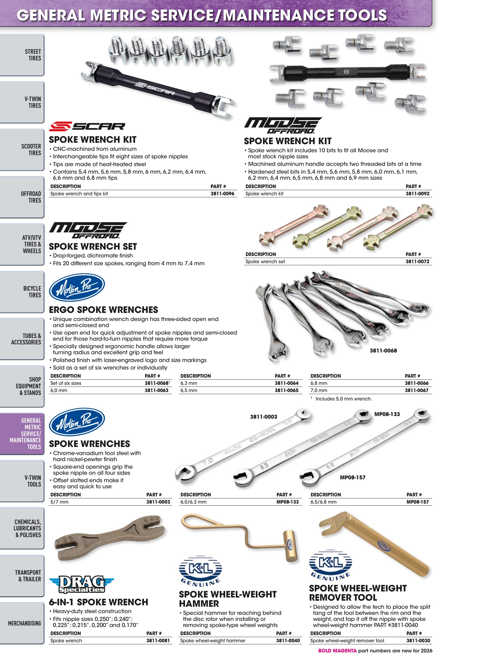 Tires, Tools & Chemicals, page 446