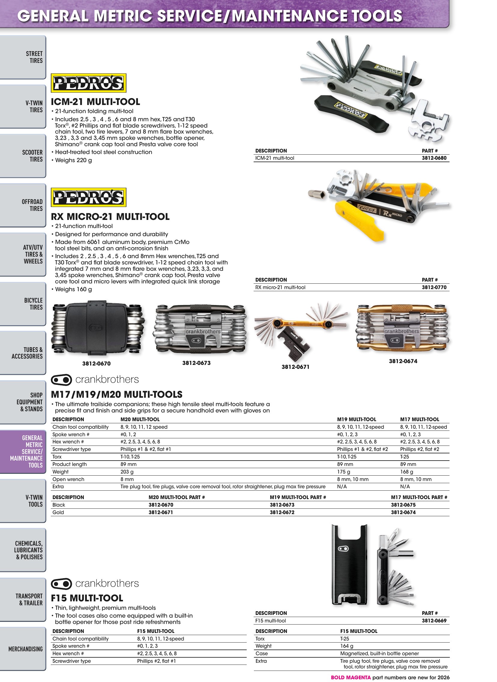Tires, Tools & Chemicals, page 454