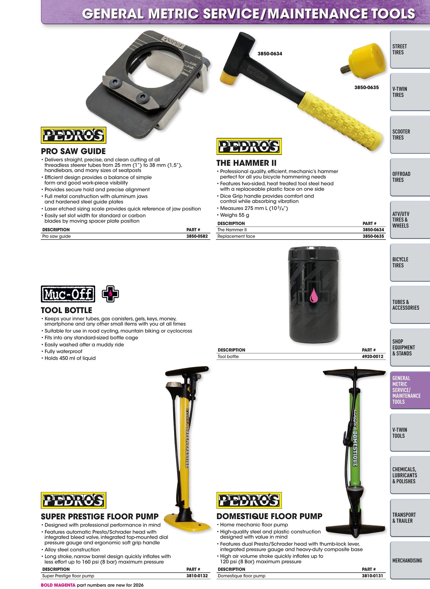Tires, Tools & Chemicals, page 459