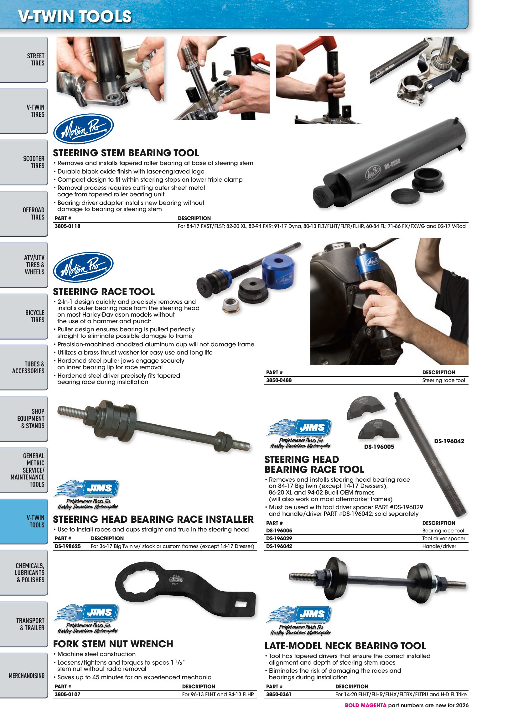 Tires, Tools & Chemicals, page 530