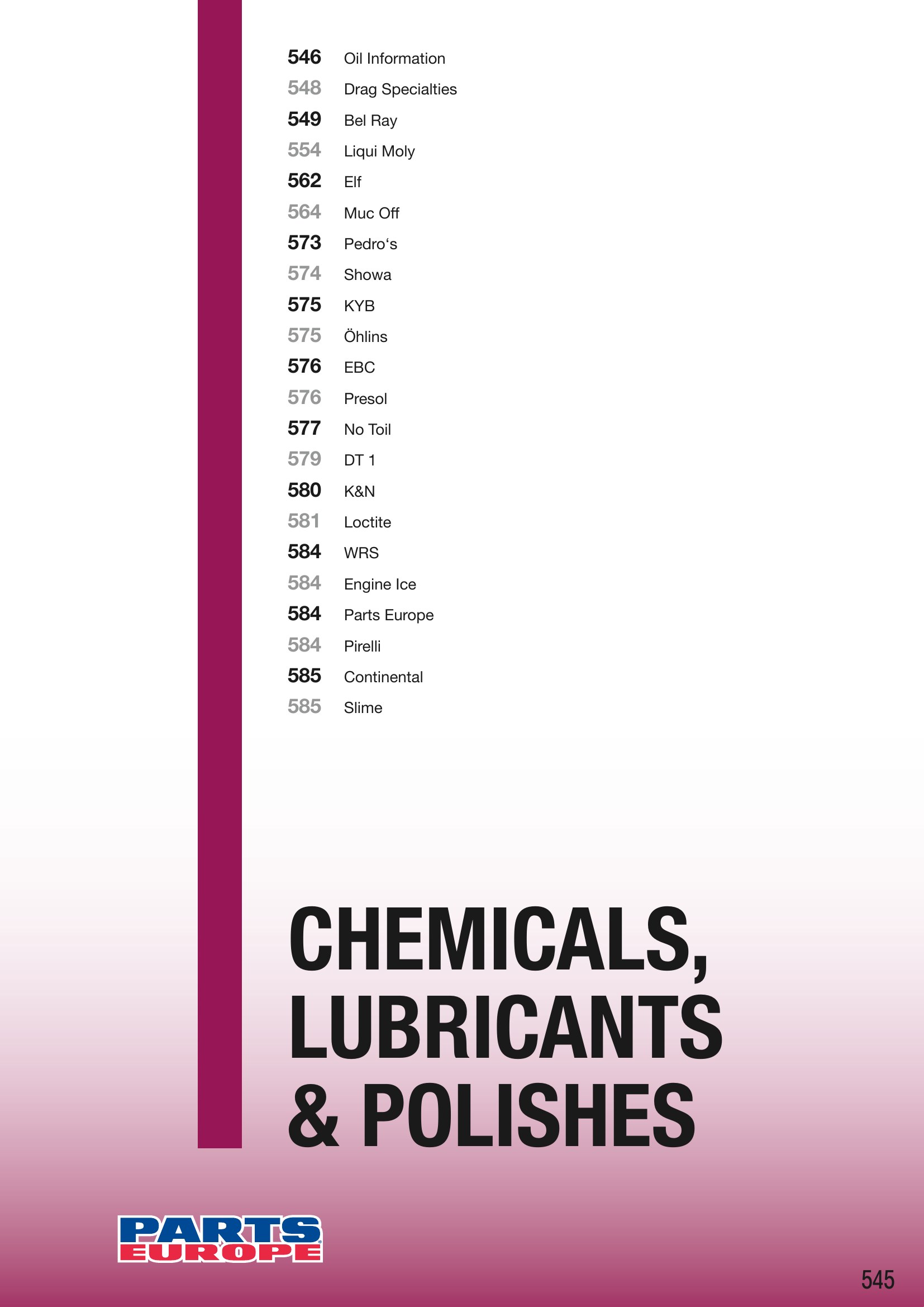Tires, Tools & Chemicals, страница 545