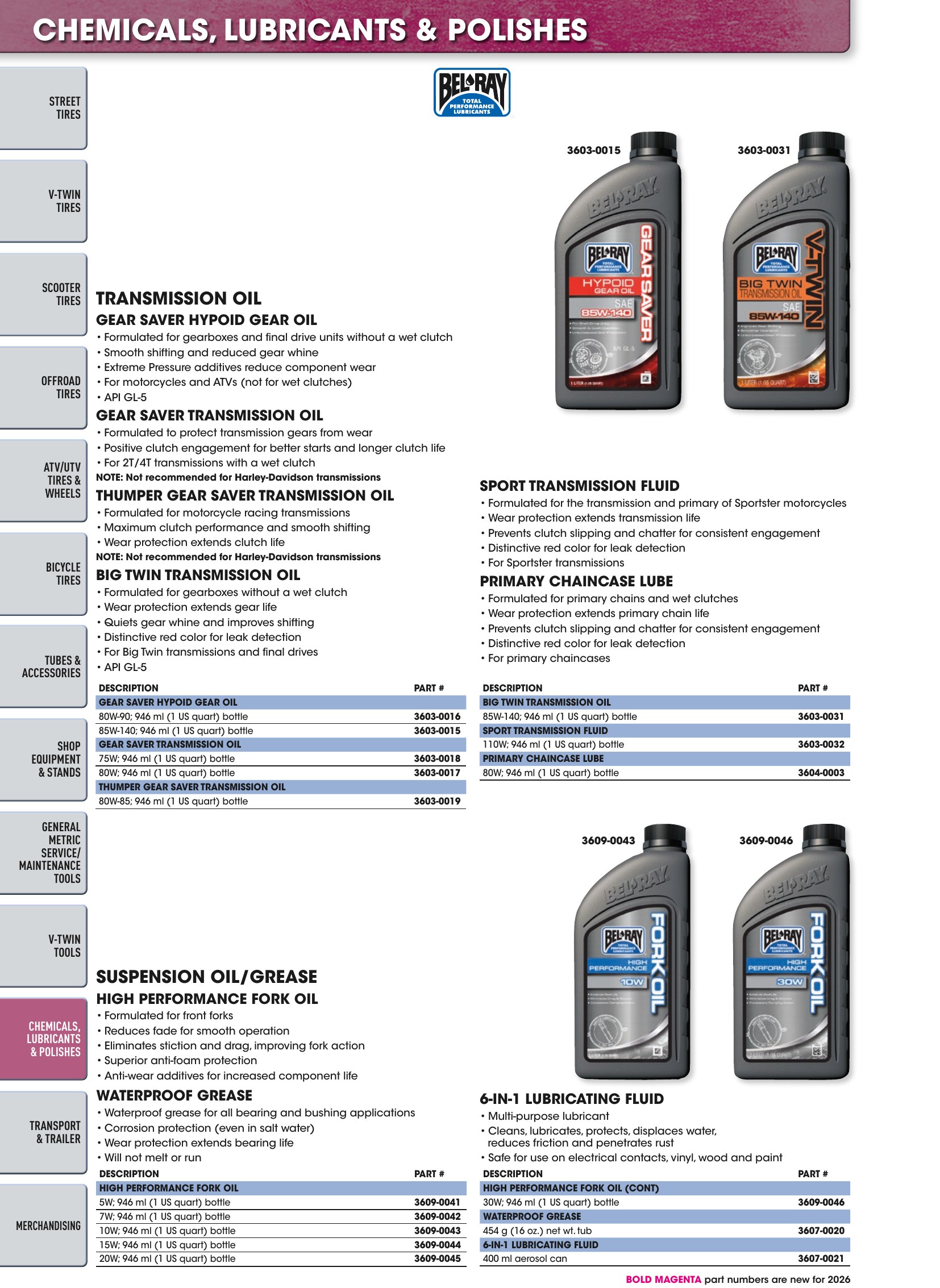 Tires, Tools & Chemicals, page 552