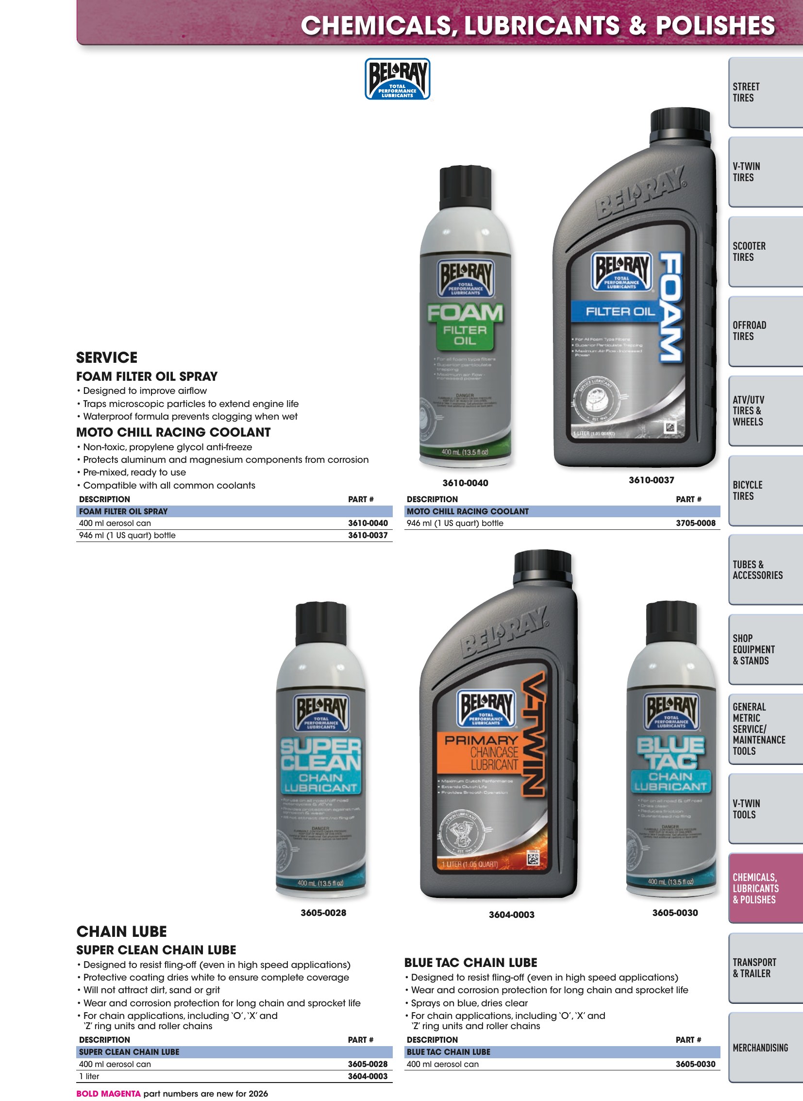 Tires, Tools & Chemicals, page 553