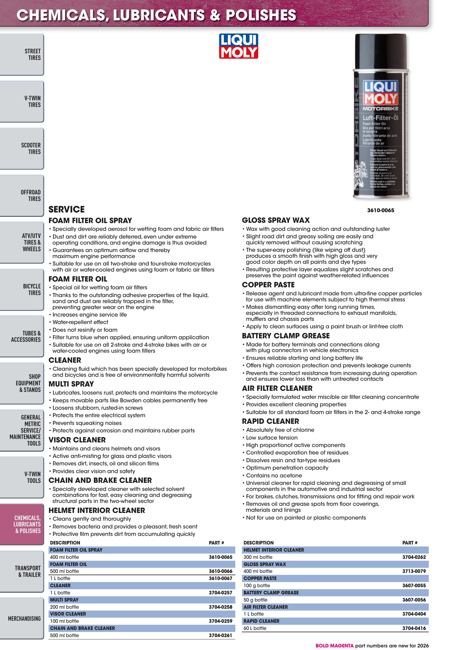 Tires, Tools & Chemicals, page 560