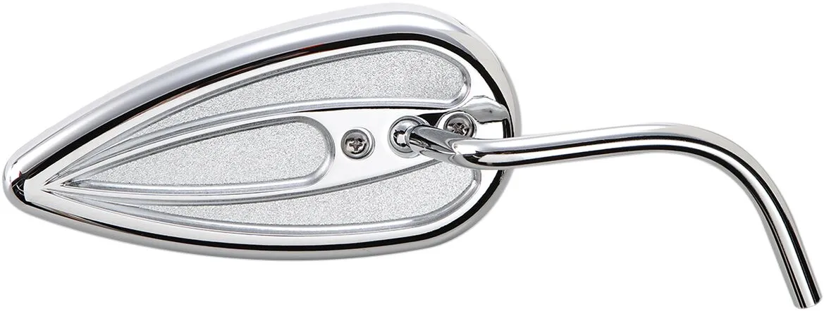 Teardrop Mirror with Steel Stem