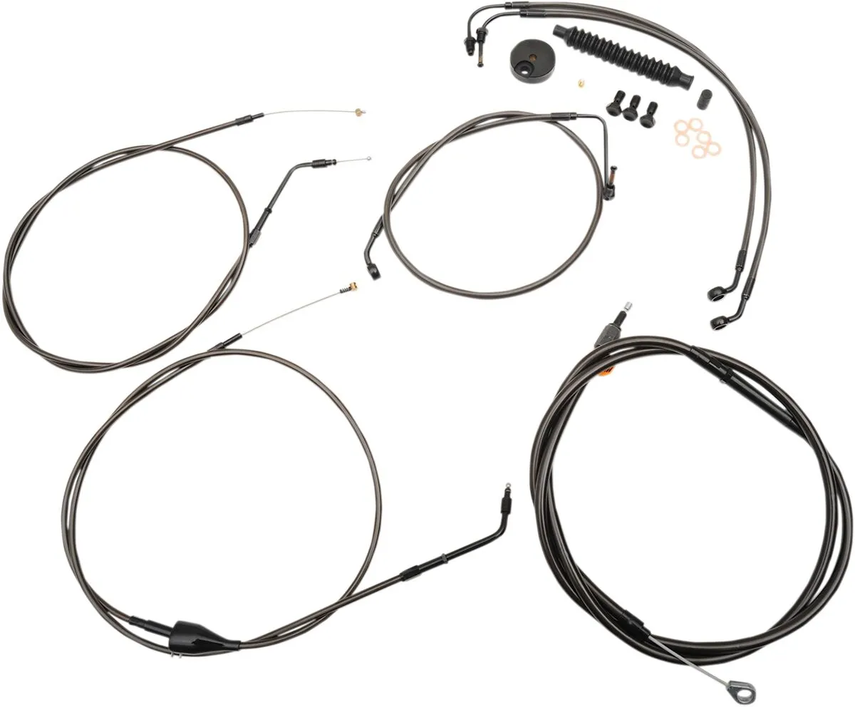 Standard Midnight Braided Handlebar Cable/Brake Line Kit