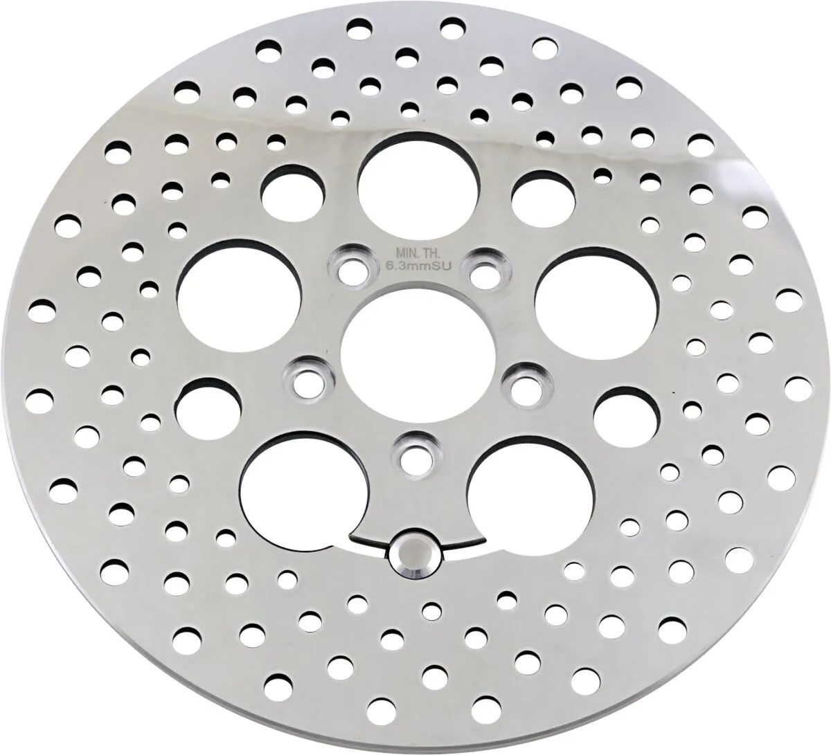 Polished Stainless Steel Drilled Brake Rotor
