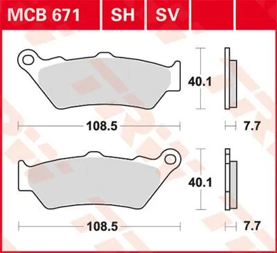 SV Series Синтеровани спирачни накладки