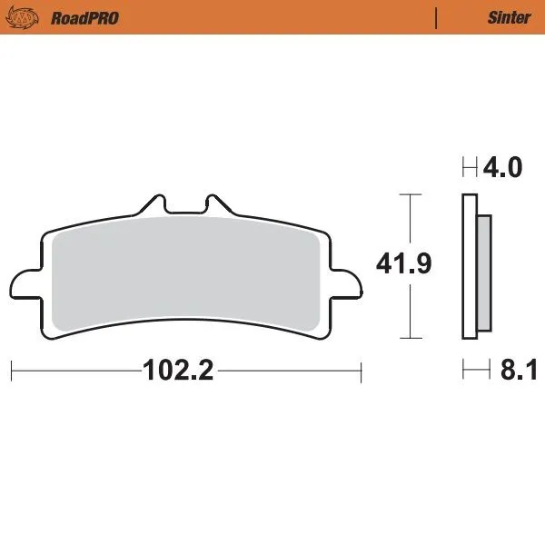 Предни спирачни накладки RoadPRO Sinder