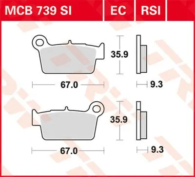 SI Series Синтеровани спирачни накладки за офроуд