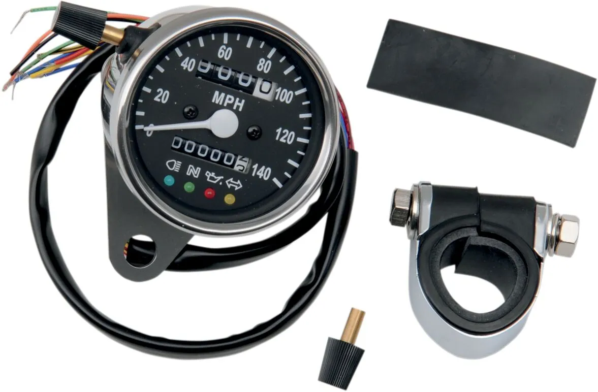 2.4" Mini Mechanical Speedometer with LED Indicators