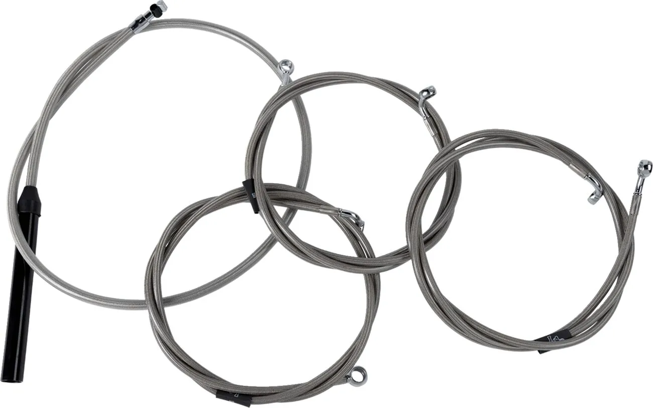 Complete Stainless Braided Handlebar Cable/Brake Line Kit