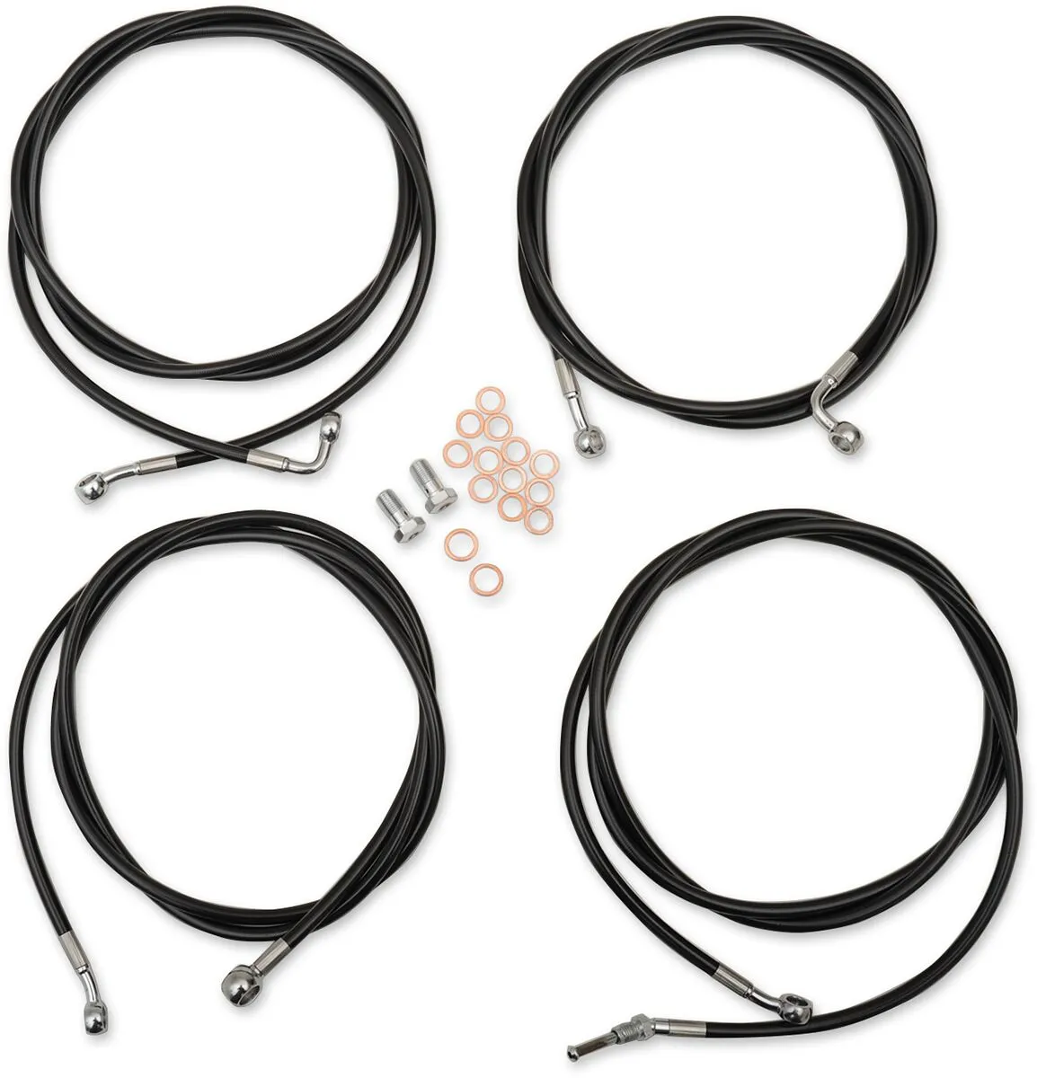 Standard Black Vinyl Handlebar Cable/Brake Line Kit
