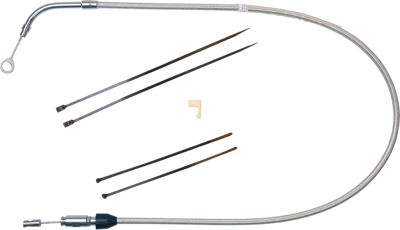Polished Stainless Quick Connect Upper Clutch Cable