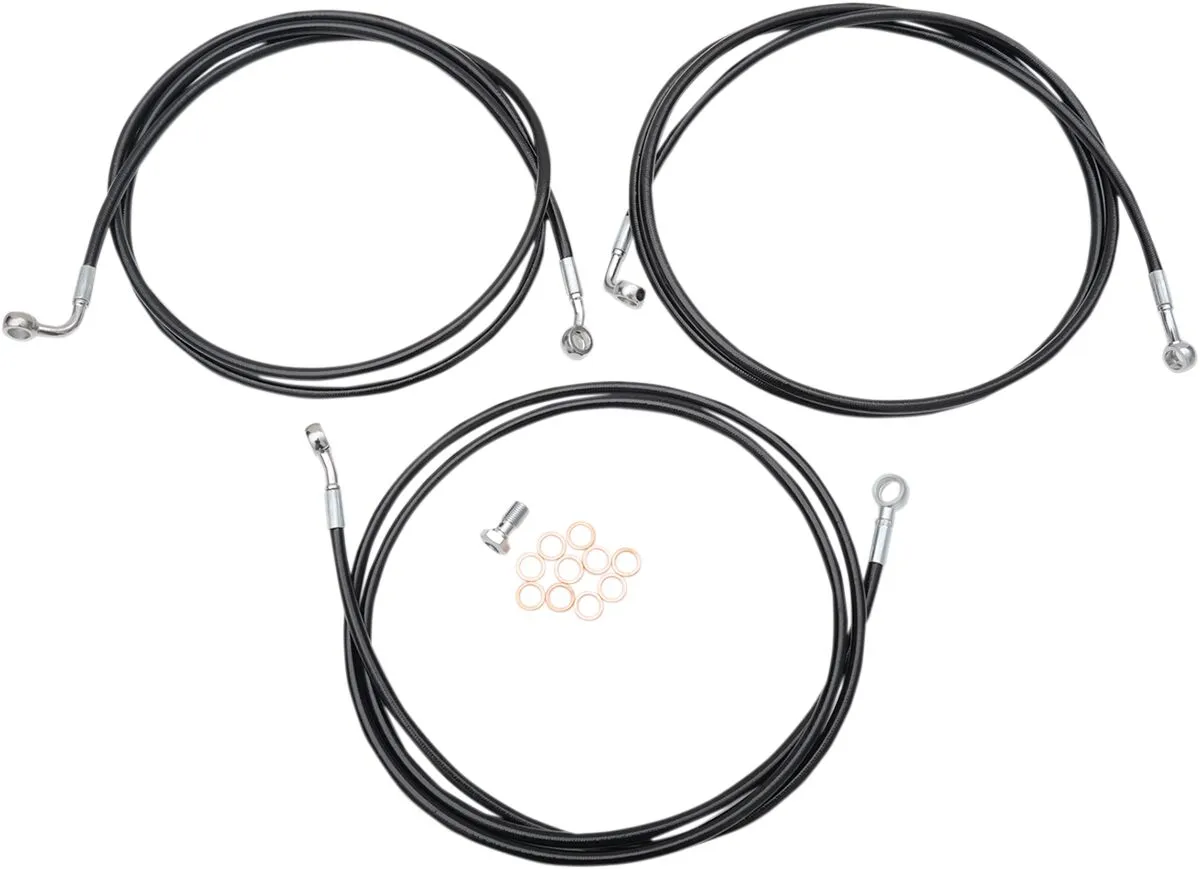 Black Braided Brake Line Kit