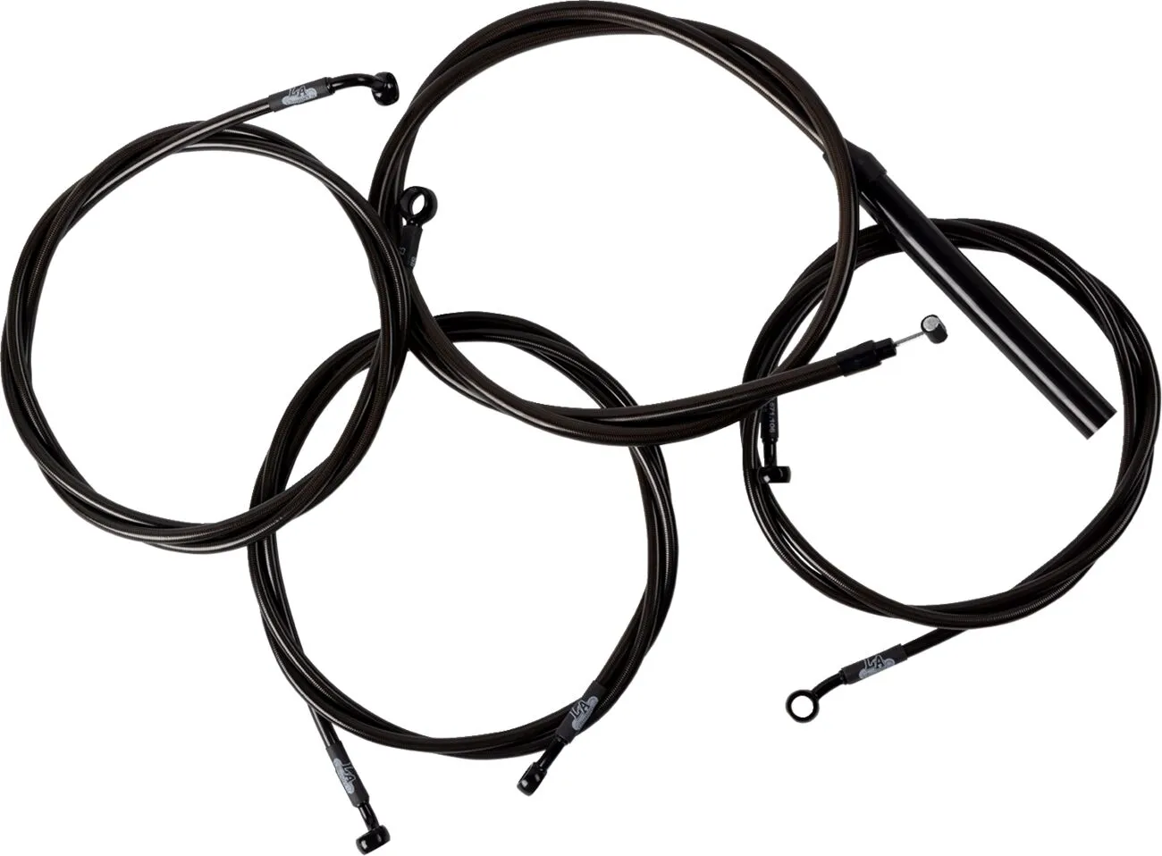 Complete Midnight Braided Handlebar Cable/Brake Line Kit