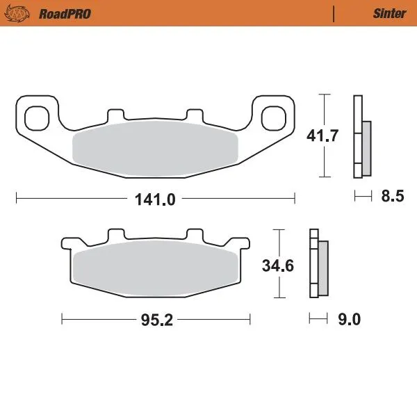 RoadPRO Sinder Задни спирачни накладки