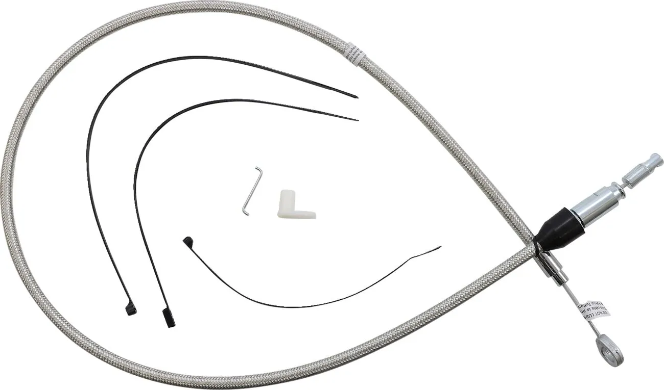 Polished Stainless Quick Connect Upper Clutch Cable