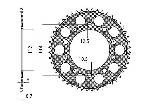 Стоманен заден пиньон Works Triplestar Aluminum