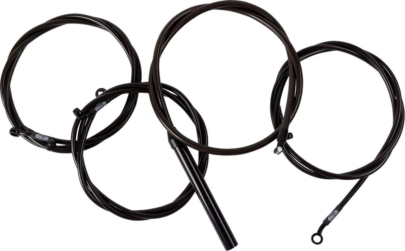 Complete Midnight Braided Handlebar Cable/Brake Line Kit