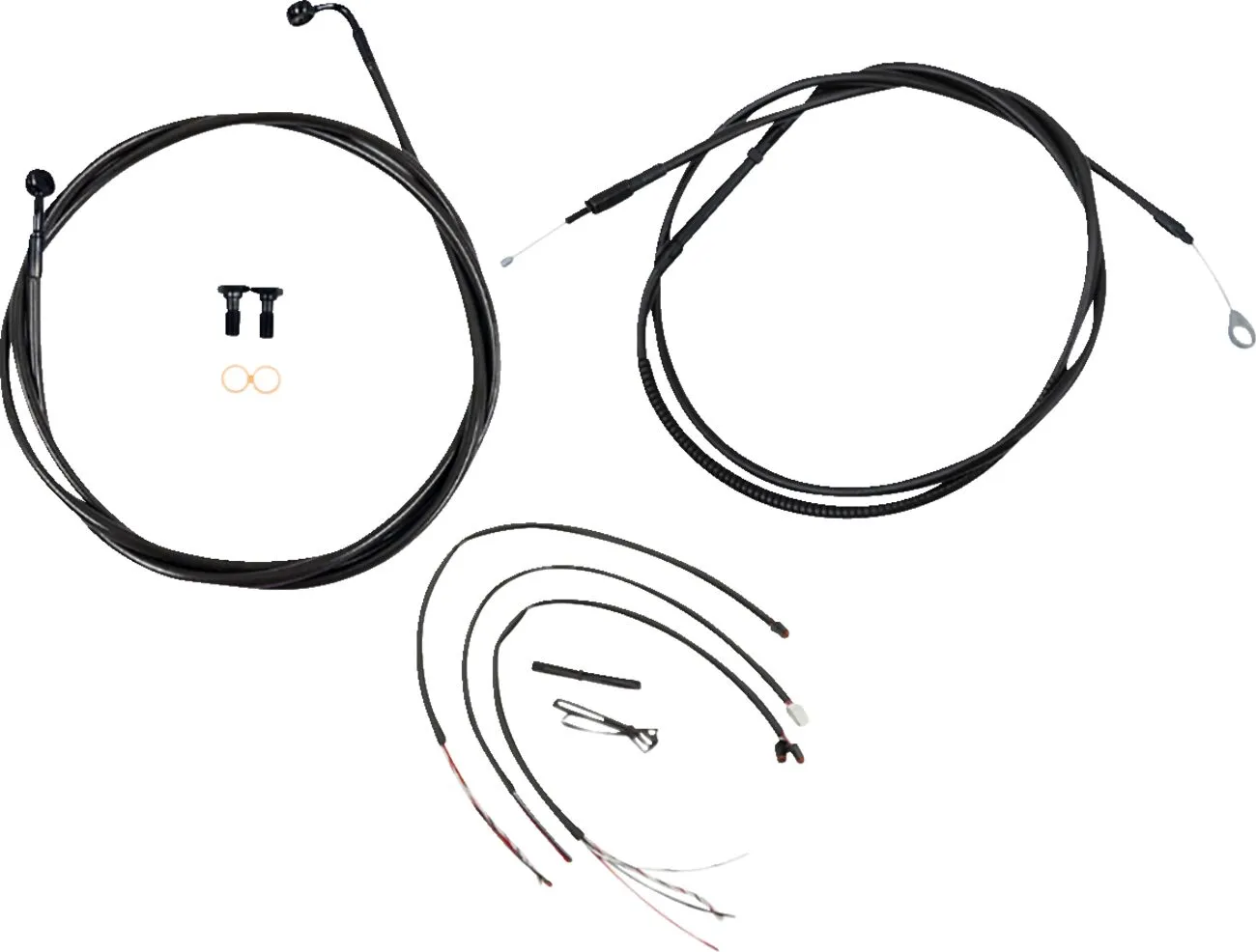 Complete Midnight Braided Handlebar Cable/Brake Line Kit
