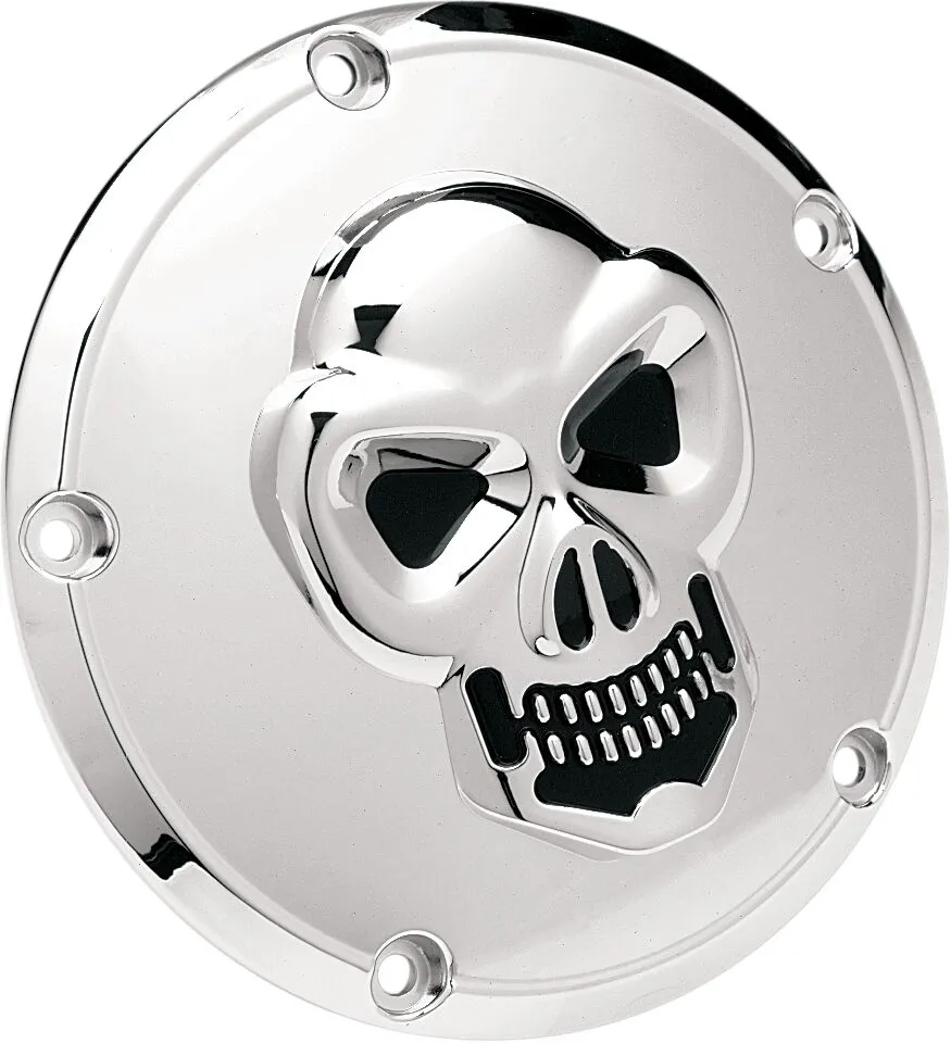 Chrome 3-D Skull Derby Cover