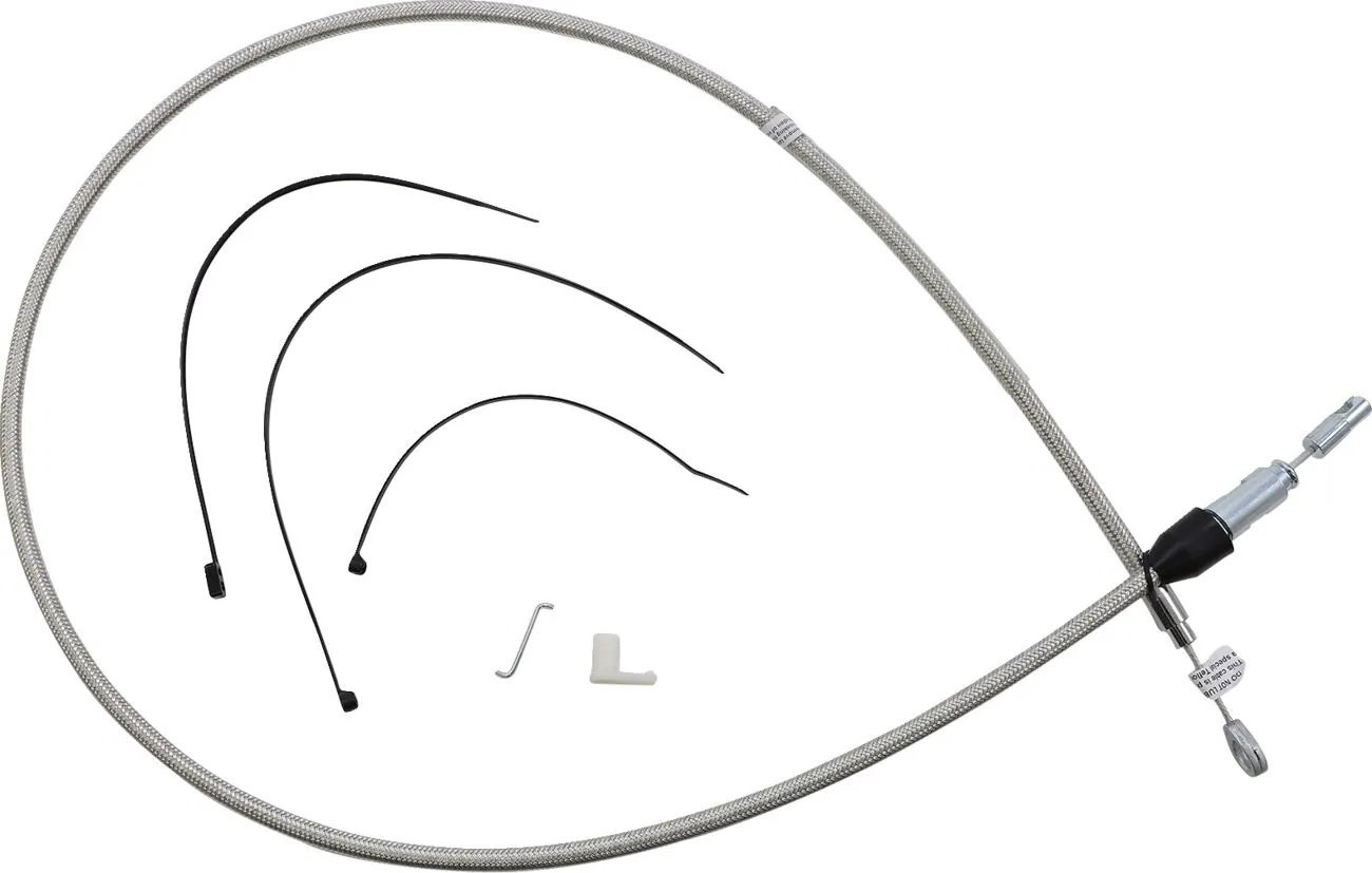 Polished Stainless Quick Connect Upper Clutch Cable