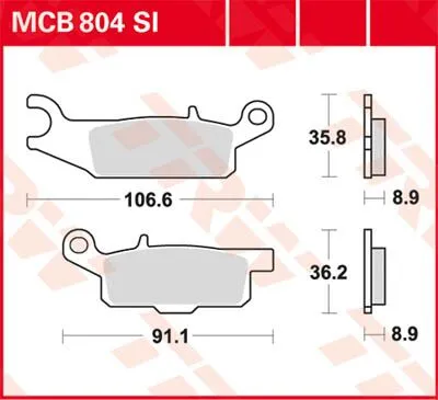 SI Series Синтеровани спирачни накладки за офроуд
