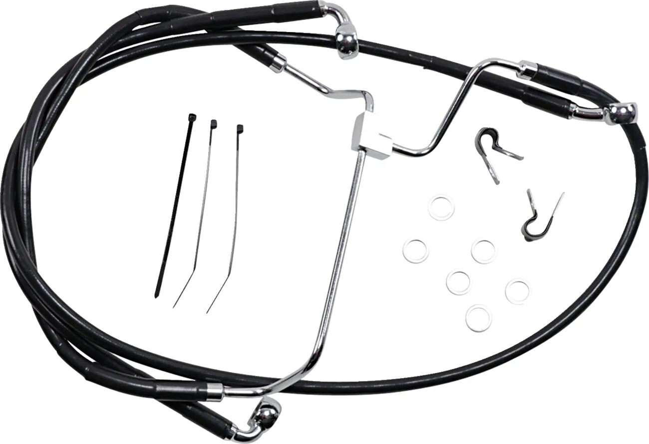 Extended Length Black Vinyl Brake Line Kit