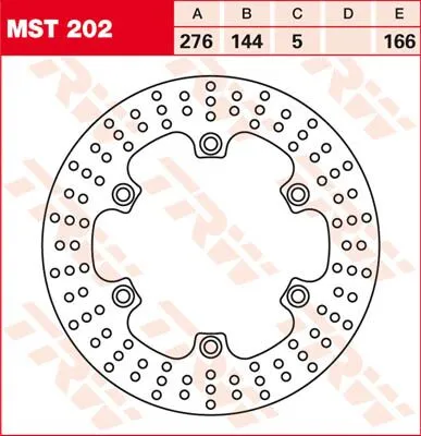 Round Fixed Brake Rotor 250-299mm