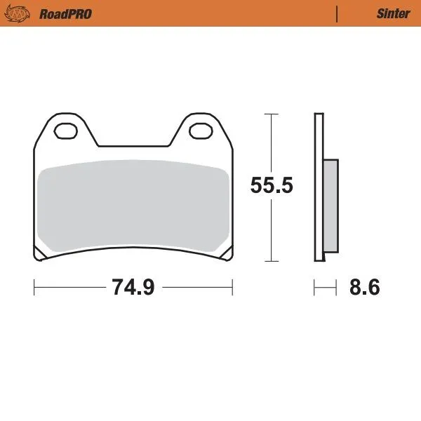 Предни спирачни накладки RoadPRO Sinder