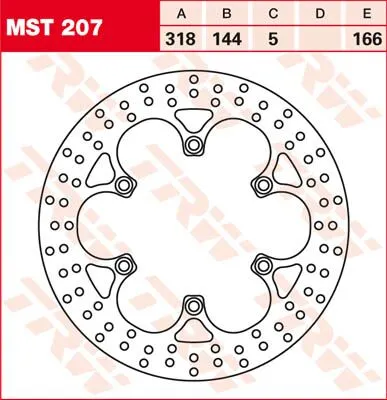Round Fixed Brake Rotor Larger Than 300mm
