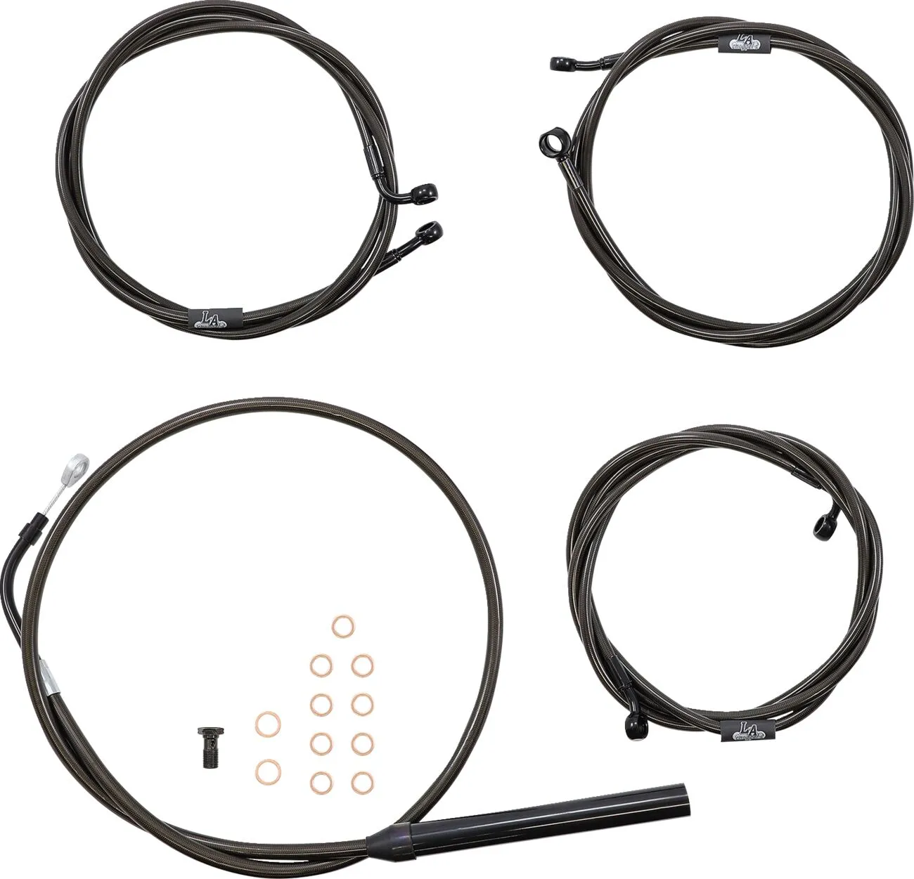 Standard Midnight Braided Handlebar Cable/Brake Line Kit