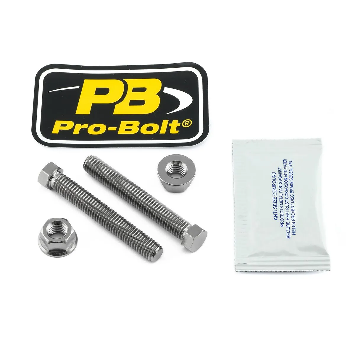 Titanium Axle/Chain Adjuster Nut & Bolt Set