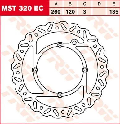 EC Cross Design Brake Rotor