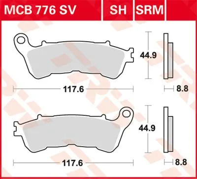 SRM Серия Синтеровани скутерни спирачни накладки